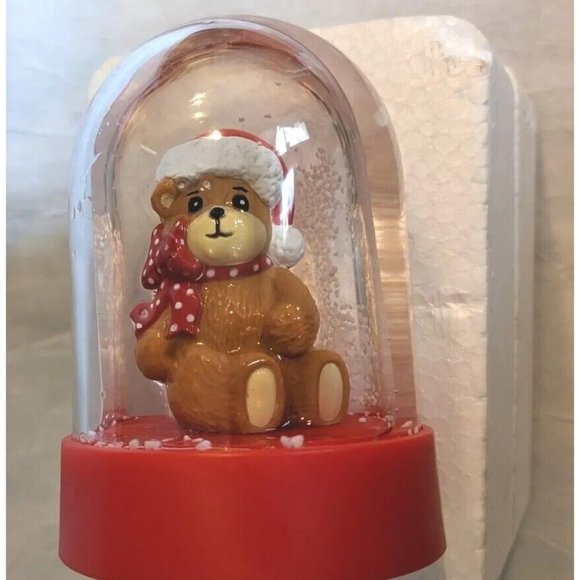 80s Snow Globe Lucy Bear Vtg Enesco Dome Christmas Rigg Teddy And Me  1982 Boxed - Picture 6 of 12